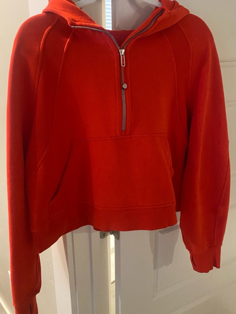 lululemon athletica Bright Red Half-Zip Hoodie